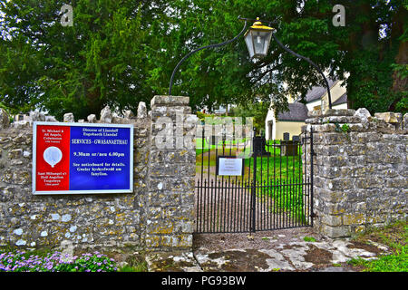 St Michael und alle Engel Kirche Colwinston - ein hübsches kleines Dorf gemeinschaft in der offenen Landschaft in der Nähe von Cowbridge in das Tal von Glamorgan, Wales Stockfoto