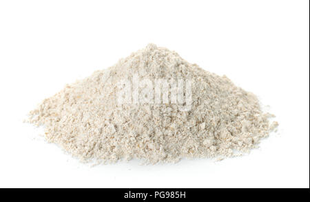 Stapel der glutenfreie Hafer isoliert auf weißem Stockfoto