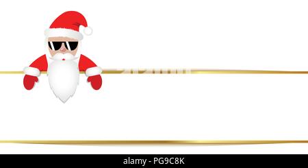 Hipster Santa Claus mit coolen Brille illustartion Vector EPS 10. Stock Vektor