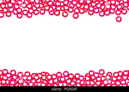 Soziale und smm Hintergrund. Liebe Symbol Symbole auf weißem Hintergrund Stock Vektor