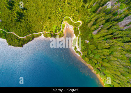 Luftaufnahme von Tatra See. Polen, Europa Stockfoto