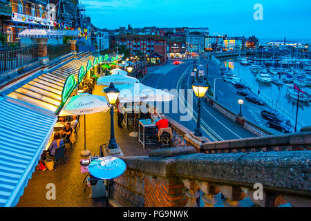 Westcliff Arcade, Restaurants, Ramsgate, Hafen, Thanet, Kent, England Stockfoto