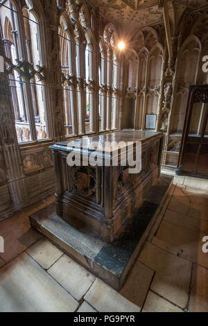 Das Grab von Prinz Arthur, ältester Sohn von Heinrich VII. Im chantry in der Worcester Cathedral, England Stockfoto