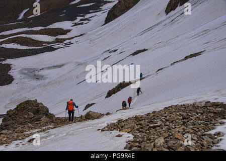 Trekking auf dem epischen Höhen von Alay route, Alay, Kirgistan Stockfoto