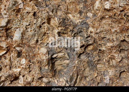 Hintergrund Textur der Felsen an der Küste. Stockfoto