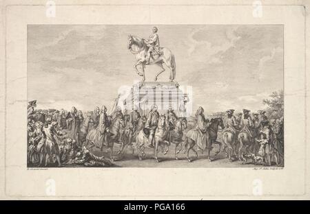 Augustin de Saint-Aubin, der Einweihung der Statue von Ludwig XV., 1766. Stockfoto