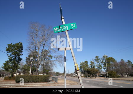 Murphy Dorf, North Augusta, South Carolina ist eine Gemeinschaft von rund 2000 Irische Reisende, die dort Ende der 60er Jahre angesiedelt. Sie kauften Land, folgend der Rat der katholischen Priester Vater Murphy, die hatte auch eine katholische Kirche, St. Edward, in Murphy Dorf gebaut. Stockfoto