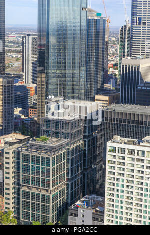 Hohe Dichte hohes Gebäude im zweiten Australiens größte Stadt und Hauptstadt des Bundesstaates Victoria - Melbourne. Melbourne ist eine wachsende Stadt mit Stockfoto