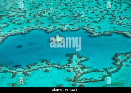 Berühmte Herzen Reef eingebettet in Great Barrier Reef. Stockfoto