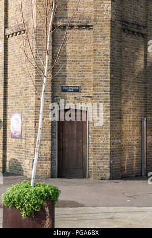 Trinity Buoy Wharf Leuchtturm, London Stockfoto