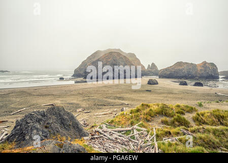 Myers Beach. Pistole Fluss-szenischen Aussichtspunkt. Südliche Küste von Oregon, USA. Stockfoto