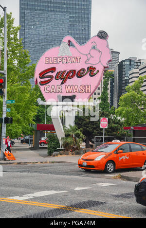 Car Wash Station, Seattle, Washington, USA Stockfoto