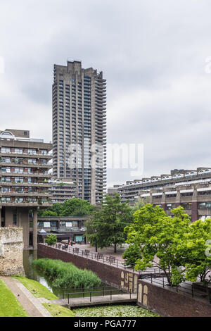 Eine typische Ansicht im Barbican Centre in London Stockfoto