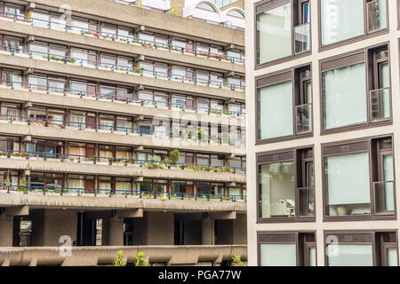 Eine typische Ansicht im Barbican Centre in London Stockfoto