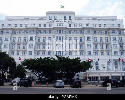 Copacabana Palace Hotel, Avenida Atlântica, Copacabana, Rio Janeiro, Brasilien Stockfoto