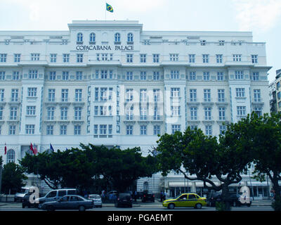 Copacabana Palace Hotel, Avenida Atlântica, Copacabana, Rio Janeiro, Brasilien Stockfoto