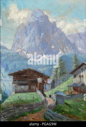 Auf der Alm Desgoffe Jules ca. 35 x 24 cm. Stockfoto