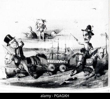 Auflösung der deutschen Flotte 1900 - Mephistopheles: 1849. Stockfoto