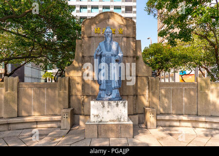 Konfuzius Statue in 228 Memorial Park, Taipei Stockfoto