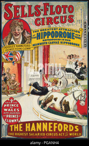 Vintage circus Poster Stockfoto