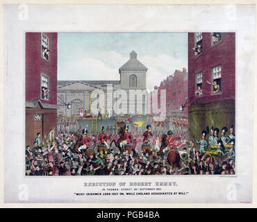 Ausführung von Robert Emmet, Thomas Street, dem 20. September 1803 Stockfoto