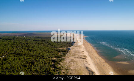 Luftbild der Leuchtturm La Coubre in Royan, Charente Maritime Stockfoto
