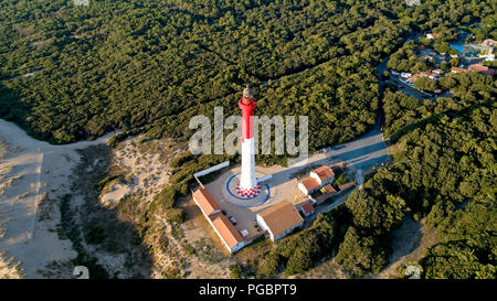 Luftbild der Leuchtturm La Coubre in Royan, Charente Maritime Stockfoto