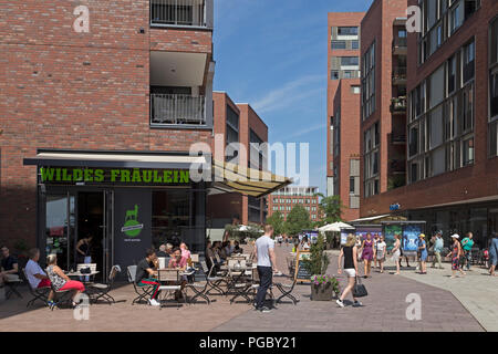 Ueberseeboulevard, HafenCity, HafenCity (Hafen City), Hamburg, Deutschland Stockfoto