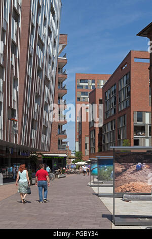 Ueberseeboulevard, HafenCity, HafenCity (Hafen City), Hamburg, Deutschland Stockfoto