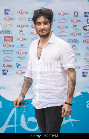 48Th Giffoni Film Festival 2018, Italien Mit: Fabrizio Moro Wo: SA, Italien Wann: 25 Aug 2018 Quelle: IPA/WENN.com ** Nur für die Veröffentlichung in Großbritannien, den USA, Deutschland, Österreich, Schweiz ** verfügbar Stockfoto