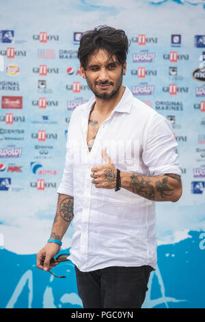 48Th Giffoni Film Festival 2018, Italien Mit: Fabrizio Moro Wo: SA, Italien Wann: 25 Aug 2018 Quelle: IPA/WENN.com ** Nur für die Veröffentlichung in Großbritannien, den USA, Deutschland, Österreich, Schweiz ** verfügbar Stockfoto