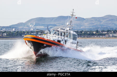 Pilot Boot am Fluss Forth Stockfoto