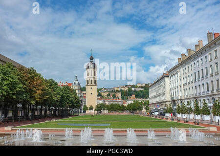 Platz Antonin Poncet in Lyon, Frankreich. Stockfoto