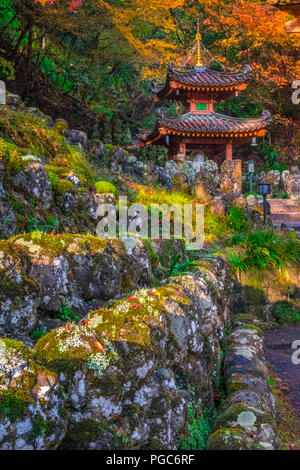 Stein Statuen an Otagi Nenbutsu ji Tempel, Sagano, Arashiyama, Kyoto, Japan Stockfoto