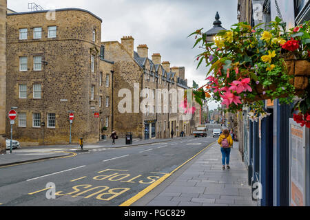 EDINBURGH SCHOTTLAND SUCHE NACH CANONGATE und Royal Mile. Stockfoto