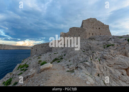 Festung Fortica Unternehmen auf der Insel Pag, Kroatien Stockfoto