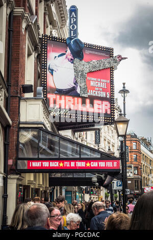 Michael Jackson's Thriller im Lyric Theatre in der Shaftesbury Avenue, London, UK Stockfoto