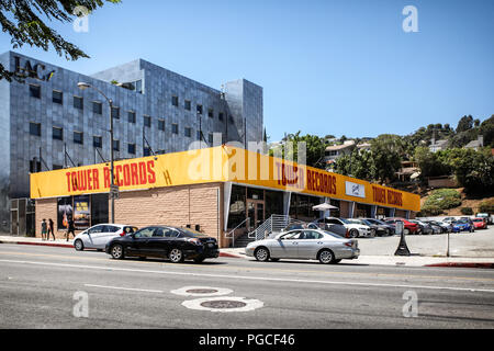 Los Angeles, Vereinigte Staaten von Amerika - 26. Juli 2017: Tower Records store in West Hollywood. Stockfoto