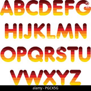 Alphabet schritt Gradient Stock Vektor