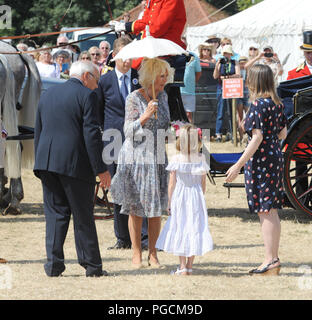 Der Herzog und die Herzogin von Cornwall nehmen an der Sandringham Flower Show mit: Camilla, Herzogin von Cornwall, Wo: Sandringham, Großbritannien Wann: 25 Aug 2018 Quelle: WENN.com Stockfoto