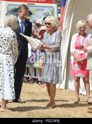 Der Herzog und die Herzogin von Cornwall nehmen an der Sandringham Flower Show mit: Camilla, Herzogin von Cornwall, Wo: Sandringham, Großbritannien Wann: 25 Aug 2018 Quelle: WENN.com Stockfoto