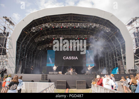 Portsmouth, Großbritannien 25. August 2018. Cassia durchführen Bei siegreichen Festival © Alex Bailey/Alamy leben Nachrichten Stockfoto