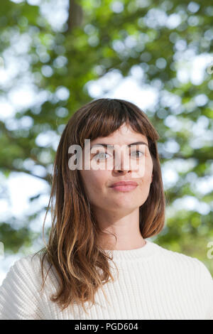 Edinburgh, Großbritannien. 25 August, 2018. Alicia Kopf, der Katalanischen Multimedia Künstler und Autor, dargestellt an der Edinburgh International Book Festival. Edinburgh, Schottland. Bild von Gary Doak/Alamy leben Nachrichten Stockfoto