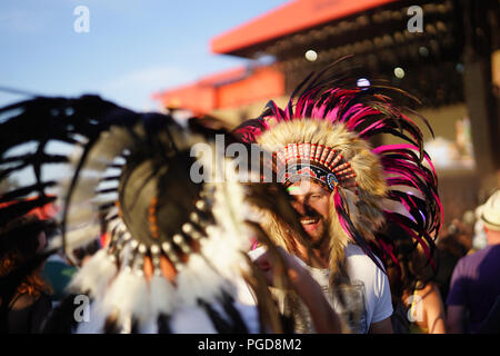 Reading, Großbritannien. 25 Aug, 2018. Allgemeine Ansichten des 2018 Reading Festival. Foto Datum: Samstag, 25. August 2018. Foto: Roger Garfield/Alamy Credit: Roger Garfield/Alamy leben Nachrichten Stockfoto