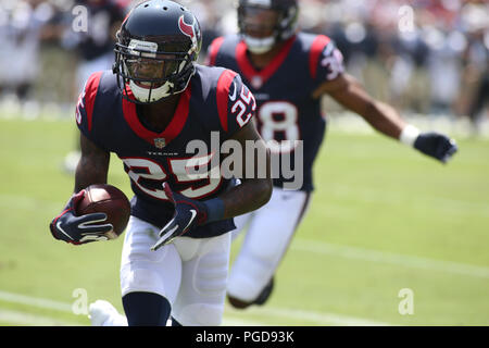 August 25, 2018 Los Angeles, CA. Houston Texans Defensive zurück Kareem Jackson (25) in der Tasche während des NFL Houston Texans vs Los Angeles Rams im Los Angeles Memorial Coliseum Los Angeles, Ca am 25. August 2018. Jevone Moore Stockfoto