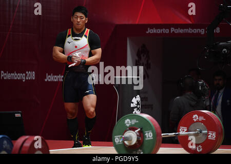 Jakarta, Indonesien. Credit: MATSUO. 24 Aug, 2018. Toshiki Yamamoto (JPN) Gewichtheben: Männer 85 kg bei JIExpo Kemayoran Halle A während der 2018 Jakarta Palembang Asian Games in Jakarta, Indonesien. Credit: MATSUO. K/LBA SPORT/Alamy leben Nachrichten Stockfoto