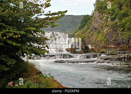 Wasserfälle in der Una Nationalpark, Bosnien-Herzegowina Stockfoto