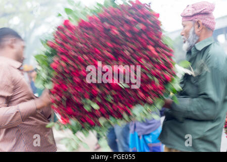 Grosshandel Blumen Markt, godkhali, Jhikorgacha, jessore 2016 Stockfoto