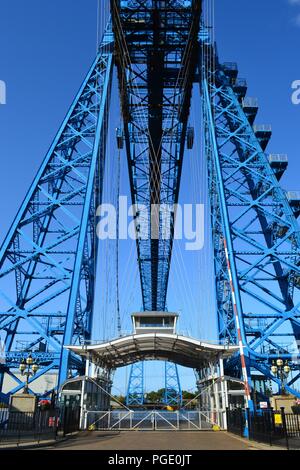 Atemberaubende Bild der historischen Schwebefähre, Middlesbrough, Großbritannien Stockfoto