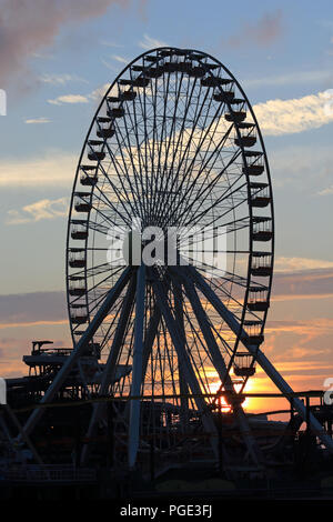 Das Riesenrad in der Morgendämmerung in Wildwood, New Jersey, USA Stockfoto